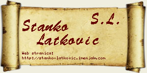 Stanko Latković vizit kartica